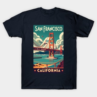 A Vintage Travel Poster of San Francisco - California - US T-Shirt